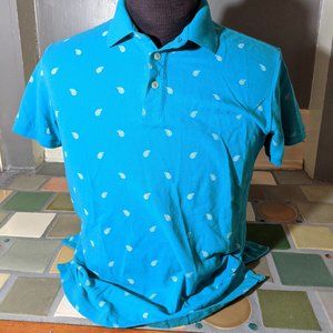 Men's Bonobos Polo Shirt Blue Paisley Slim Fit M